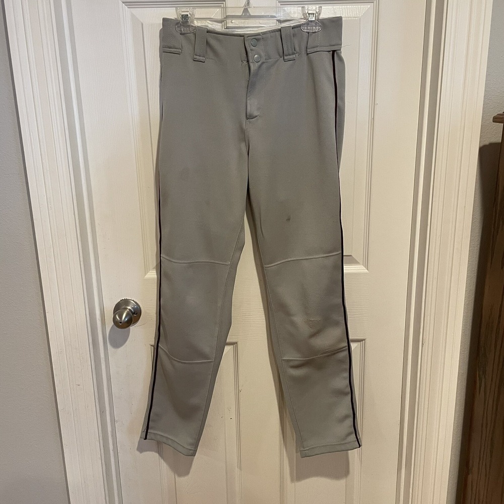 Marucci Baseball Pants Gray with‎ Maroon Piping Size Youth XXL